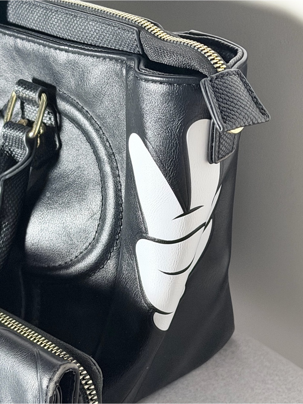 Disney Black Faux-Leather Mickey Tote and Wallet Set with White Accents - Picture 6 of 14